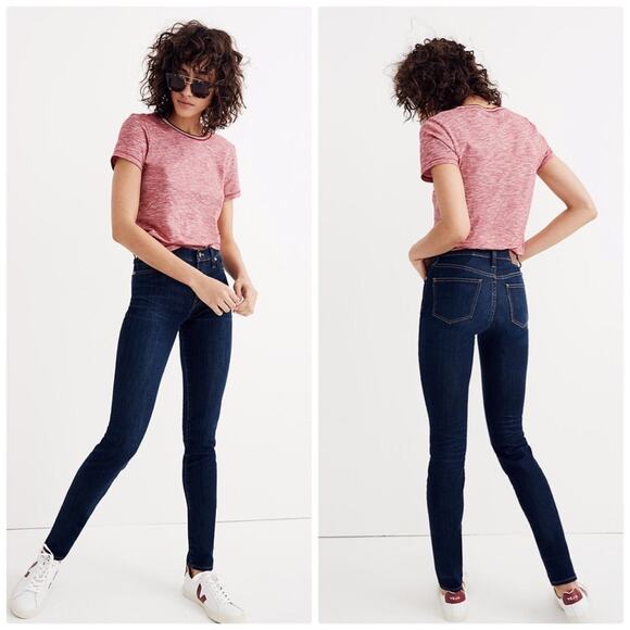 🆕 Madewell Women's 9” High Rise‎ Blue Skinny Jeans Size 25 NEW